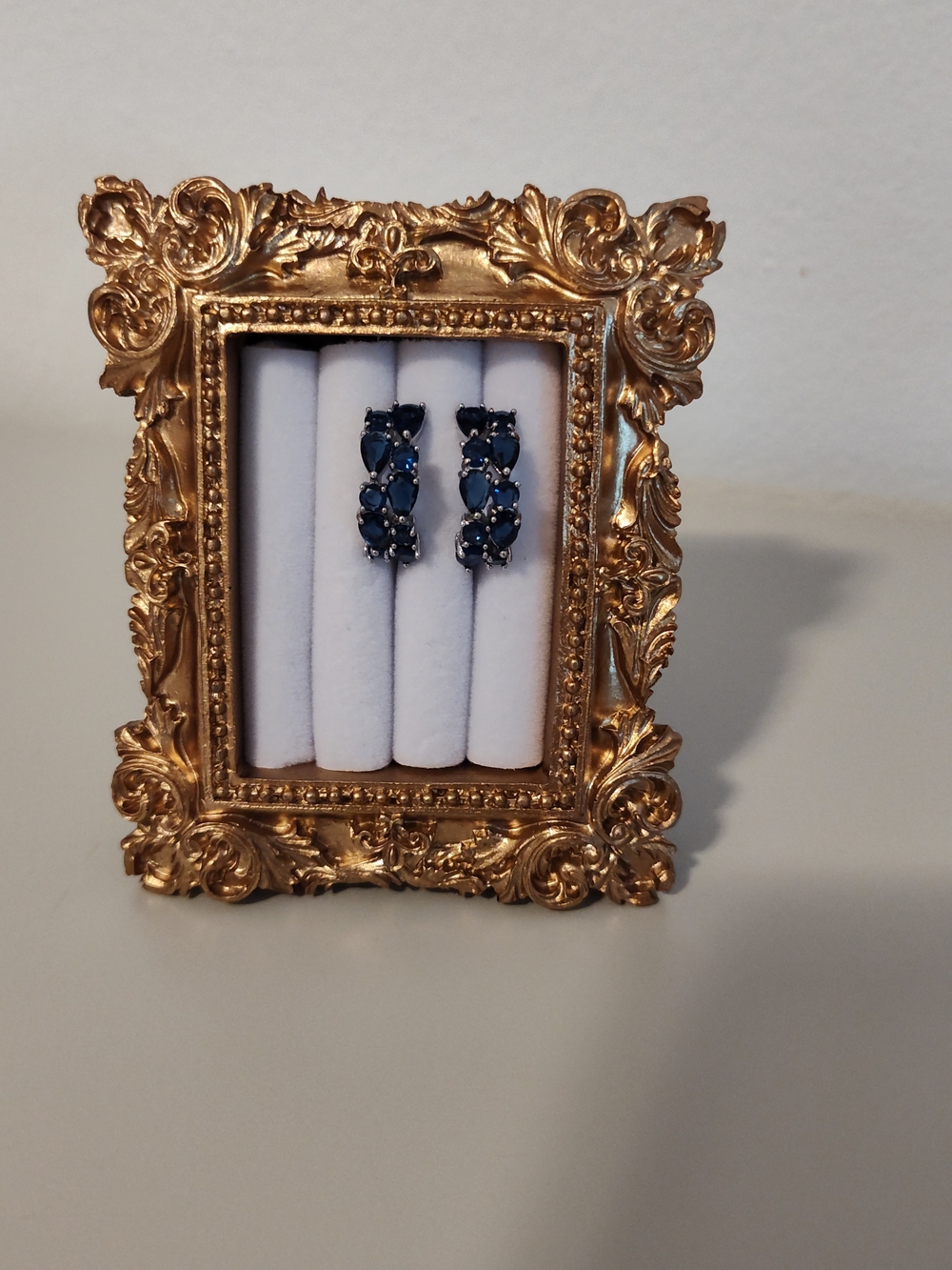 Blue Crystal Cluster Drop Earrings - Women Jewelry Earrings